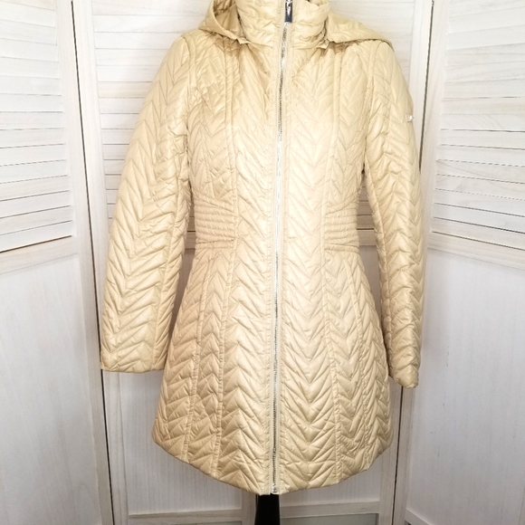 Via Spiga Gold Quilted Woman’s coat. Size Sm - Picture 2 of 13